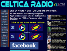 Tablet Screenshot of celticaradio.com